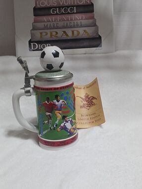 Vintage Budweiser Limited Edition Green Soccer Collector Stein NWOT